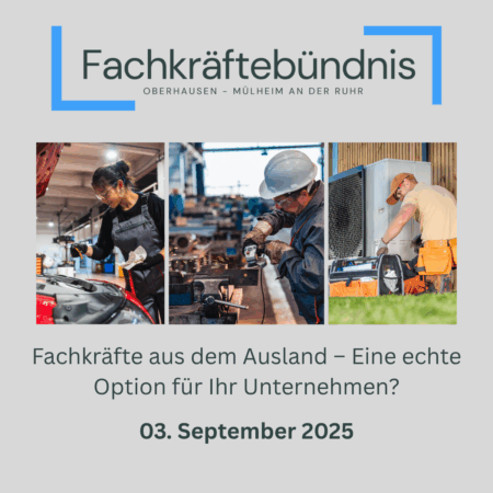drei verschiedene Bilder wo Facharbeiter in Arbeit abgebildet werden