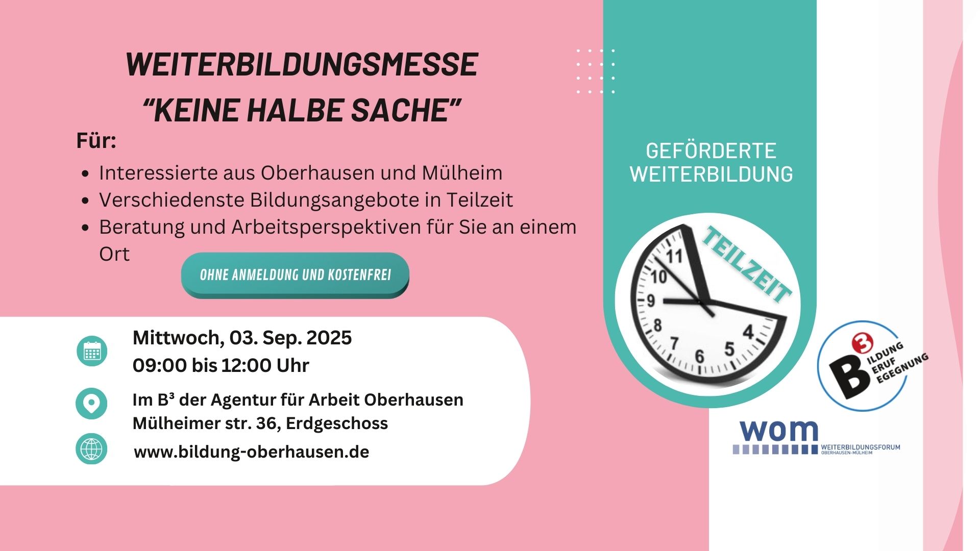 Teilzeitmesse: Keine halbe Sache, 3. September 2025